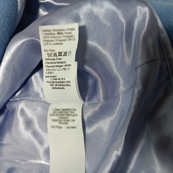 J. Crew Factory Periwinkle Blue Wool Blend Lady Day Coat. Ladies Size 14 - Picture 11 of 15